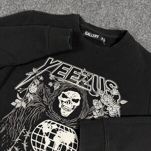 Yeezus Kanye West Crewneck Sweatshirt - Black Heavy‎ Skeleton Gallery Tag Small